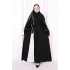 Şerit Düğme Detaylı Elbise 6098 Ekru