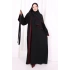 Şerit Düğme Detaylı Elbise 6098 Mürdüm