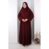 Taşlı Ferace 7091 Bordo