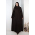 Taşlı Ferace 7091 Kahverengi