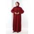 Yıldız Detaylı Ferace 7079 Bordo