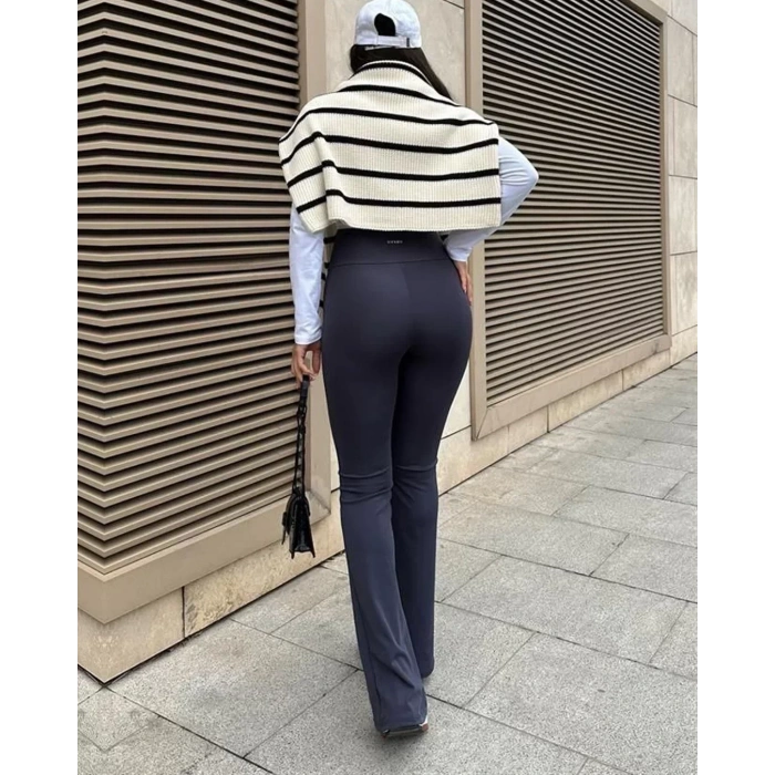 Antrasit İspanyol Paça Oysho Tayt