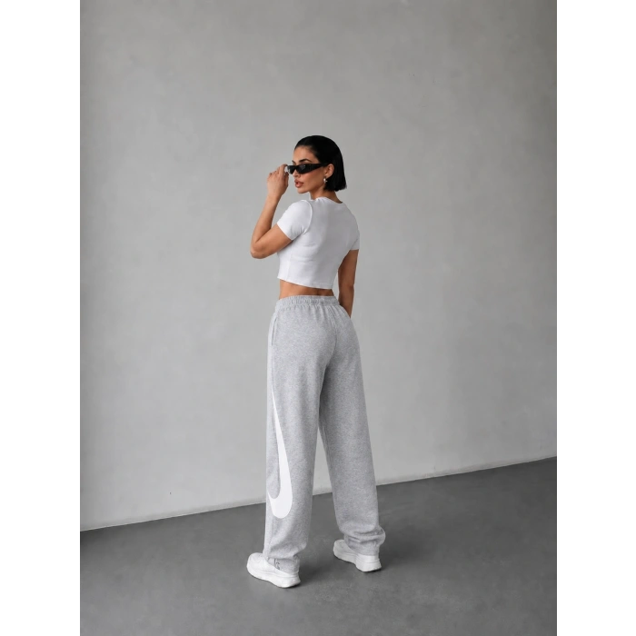 Gri Nk Stoperli Oversize Unisex Eşofman