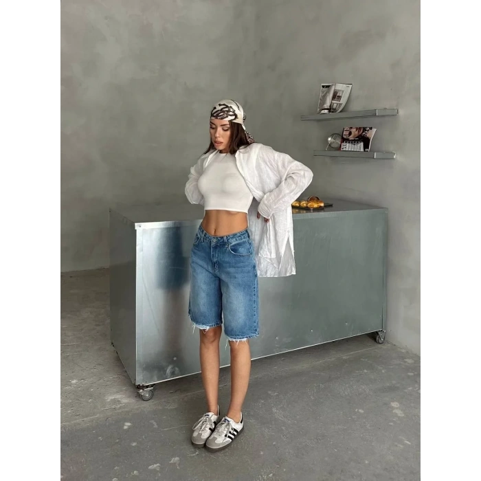 Mavi Street One Baggy Kot Şort