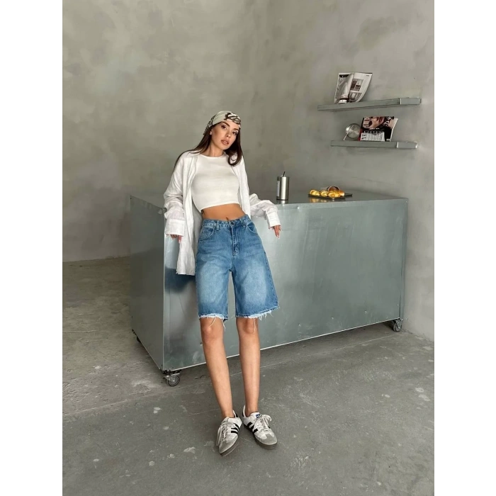 Mavi Street One Baggy Kot Şort