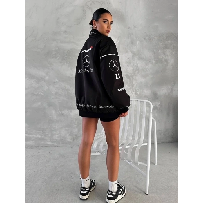 Mercedes İçi Astarlı Unisex Bomber Ceket