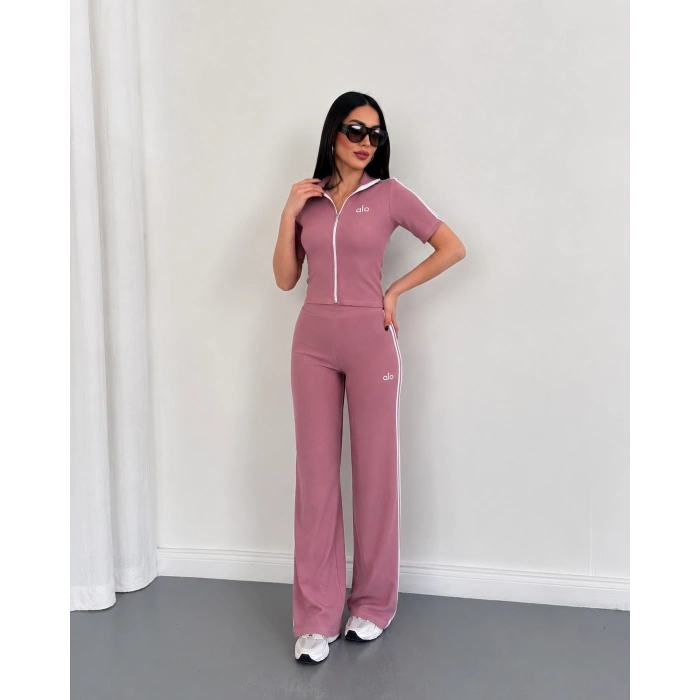 Pembe Alo Çift Şeritli Modal İkili Takım