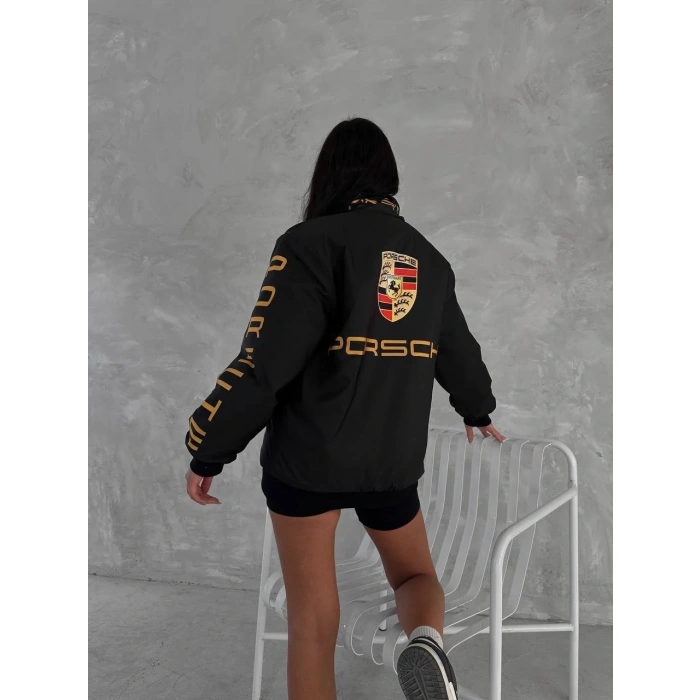Porsche İçi Astarlı Unisex Bomber Ceket