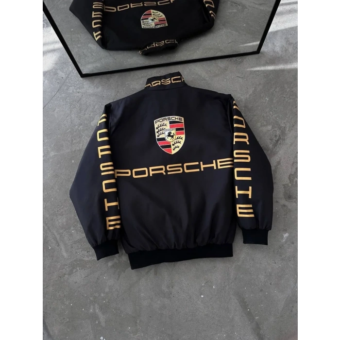 Porsche İçi Astarlı Unisex Bomber Ceket
