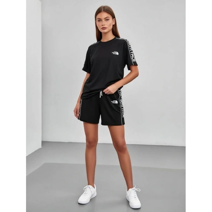 Siyah Nf Oversize Unisex Şortlu Takım