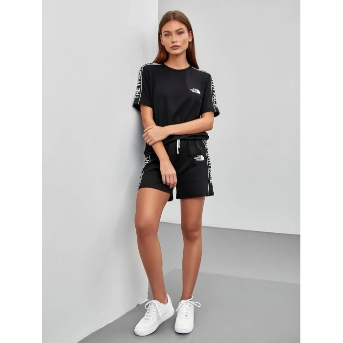 Siyah Nf Oversize Unisex Şortlu Takım
