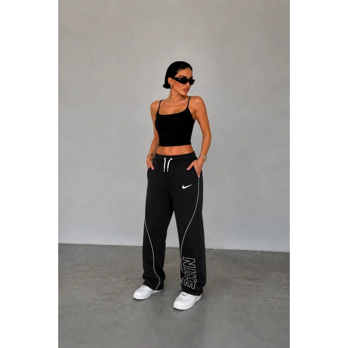 Siyah Nk Arabiyeli Oversize Unisex Eşofman