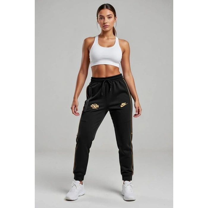 Siyah Nk Biyeli Jogger Eşofman