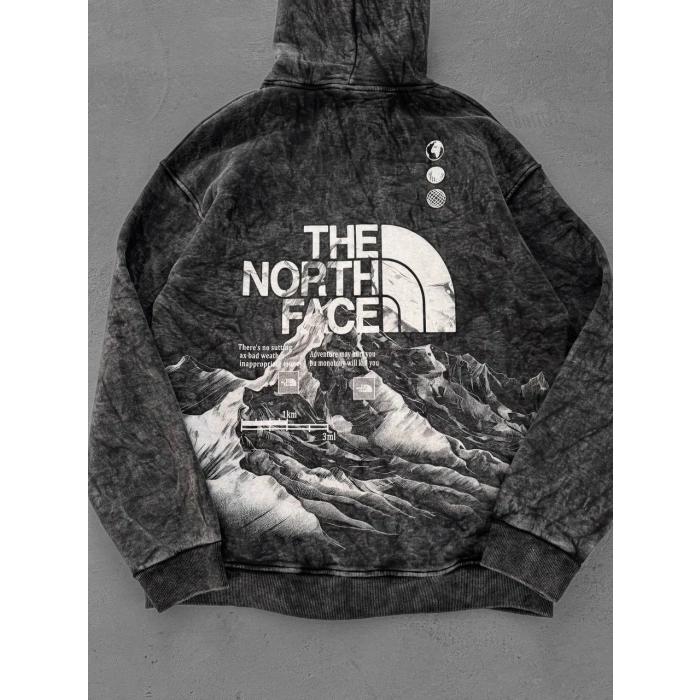 Vintage Nf Üç İplik Oversize Kapşonlu Sweat
