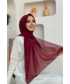 2019 Şifon Şal Bordo