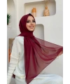 2019 Şifon Şal Bordo