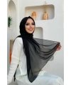 2019 Şifon Şal Siyah