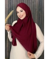 2029 Taşlı Şal Bordo