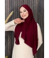 2029 Taşlı Şal Bordo