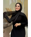 2049-1 Tek katlı janjan şal Siyah