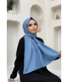 2051 Pamuk Caz Şal Bebe Mavisi