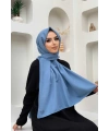 2051 Pamuk Caz Şal Bebe Mavisi