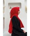 2051 Pamuk Caz Şal Kırmızı