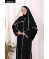 8001-1 Biyeli Pantolonlu Tunik Takım  Şal Siyah