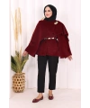 Atkı Detay Panço 70061 Bordo
