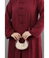 Bağlama Detaylı Elbise 7009 Bordo