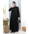 Bağlama Detaylı Elbise 7009 Siyah