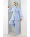 Belden Büzgülü İkili Takım 8710 Bebe Mavisi