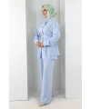 Belden Büzgülü İkili Takım 8710 Bebe Mavisi