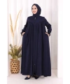 Biritli Ferace ŞAL HEDİYE ! 7056 Lacivert