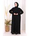 Biritli Ferace ŞAL HEDİYE ! 7056 Siyah