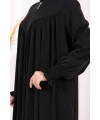 Biritli Ferace ŞAL HEDİYE ! 7056 Siyah