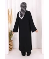 Biyeli Uzun Tunik Pantolon Takım 8005 Siyah