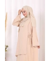 Biyeli Uzun Tunik Pantolon Takım 8005 Taş