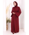 Broş Detaylı Tulumlu Takım 8016 Bordo