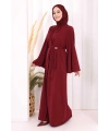 Broş Detaylı Tulumlu Takım 8016 Bordo