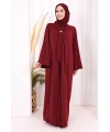 Broş Detaylı Tulumlu Takım 8016 Bordo