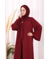 Broş Detaylı Tulumlu Takım 8016 Bordo