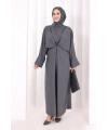 Çapraz Bağlamalı İpli Elbise 6083 Antrasit
