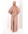 Çapraz Bağlamalı İpli Elbise 6083 Somon