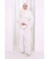 Çapraz Tunik Üçlü Takım 8037 Ekru