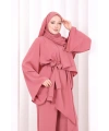 Çapraz Tunik Üçlü Takım 8037 Gül Kurusu