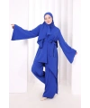 Çapraz Tunik Üçlü Takım 8037 Saks