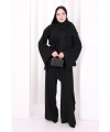 Çapraz Tunik Üçlü Takım 8037 Siyah