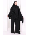 Çapraz Tunik Üçlü Takım 8037 Siyah
