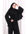 Çapraz Tunik Üçlü Takım 8037 Siyah